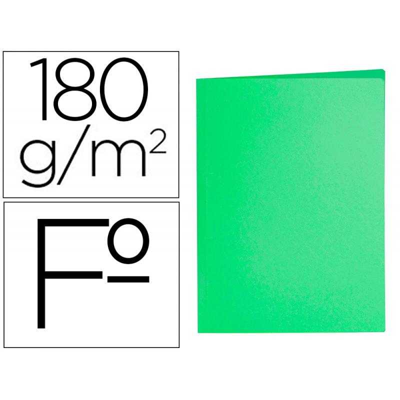 Subcarpeta liderpapel folio verde intenso 180g/m2