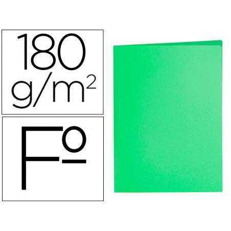 Subcarpeta liderpapel folio verde intenso 180g/m2
