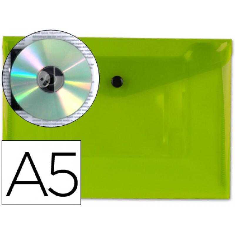 Carpeta liderpapel dossier broche 34353 polipropileno din a5 verde transparente