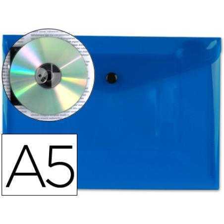 Carpeta liderpapel dossier broche 34352 polipropileno din a5 azul transparente