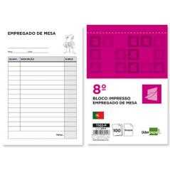 Talonario liderpapel camarero octavo sin iva 102 texto en portugues