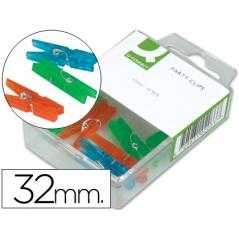 Pinza fantasía q-connect -32 mm -caja de 10 unidades -colores surtidos