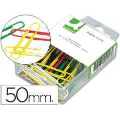 Clips colores q-connect -50 mm -caja de 30 unidades colores surtidos
