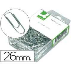 Clips niquelados q-connect -26 mm -caja de 125 unidades
