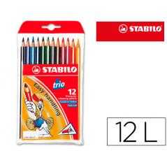 Lápices de colores stabilo trio caja de 12 colores
