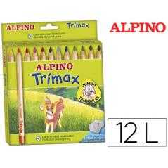 Lápices de colores alpino trimax caja de 12 colores