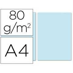 Papel color liderpapel a4 80g/m2 celeste paquete de 100