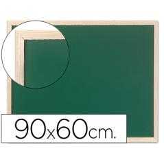 Pizarra verde q-connect marco de madera 90x60 sin repisa