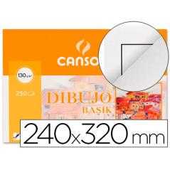 Papel dibujo basik 240x320 din a4 + 130 gr. con recuadro -minipack de 10 hojas