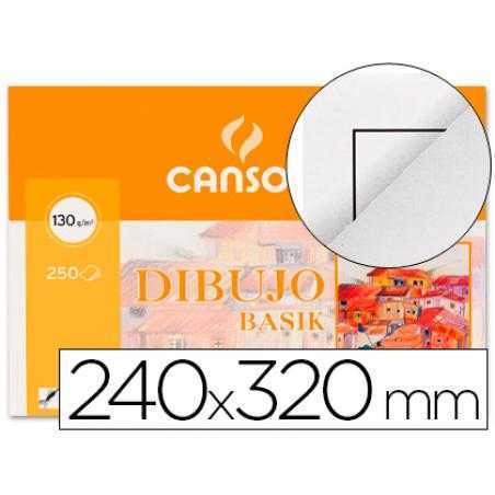 Papel dibujo basik 240x320 din a4 + 130 gr. con recuadro -minipack de 10 hojas