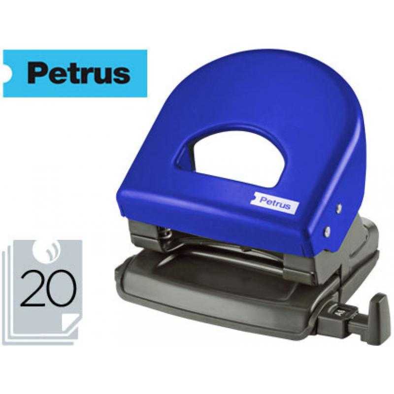 Taladrador petrus 62 color azul capacidad 20 hojas