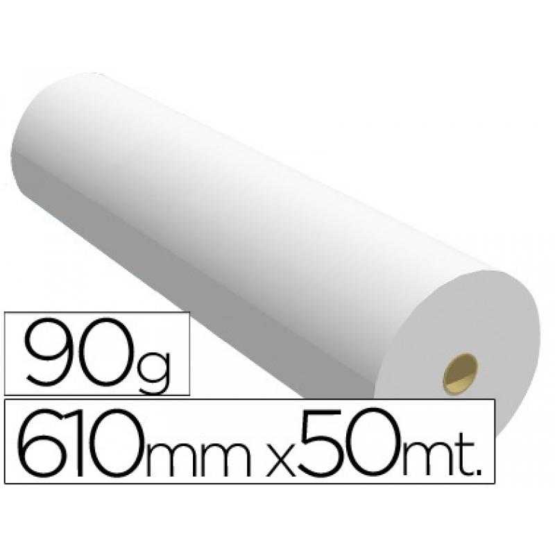 Papel reprografía para plotter 610mmx50mt 90gr impresión ink-jet