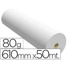 Papel reprografía para plotter 610mmx50mt 80gr impresión ink-jet