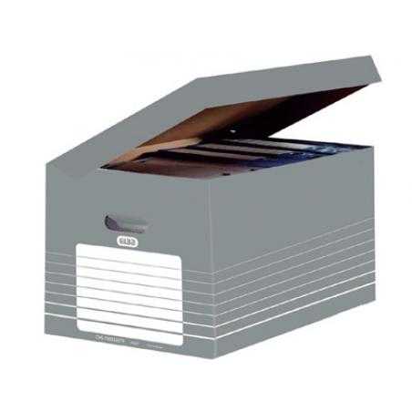 Cajon elba carton color gris para 5 cajas archivo definitivo 345x450x280mm