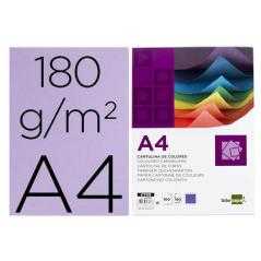 Cartulina liderpapel a4 180g/m2 lila paquete de 100