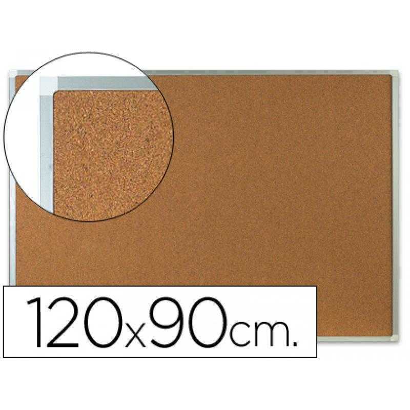 Pizarra corcho q-connect marco de aluminio 120x90 cm