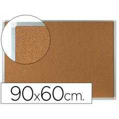 Pizarra corcho q-connect marco de aluminio 90x60 cm