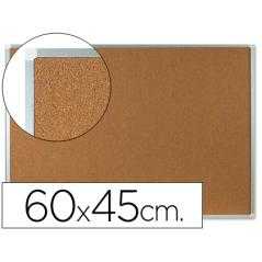 Pizarra corcho q-connect marco de aluminio 60x45 cm