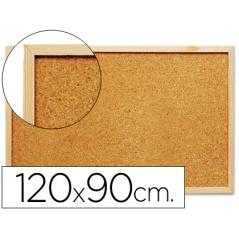 Pizarra corcho q-connect 120x90 cm marco de madera