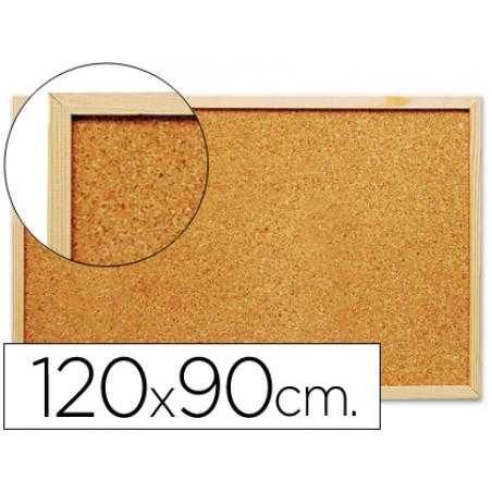 Pizarra corcho q-connect 120x90 cm marco de madera