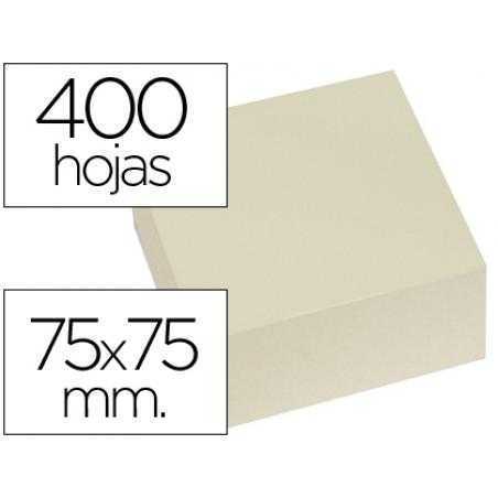 Bloc de notas adhesivas quita y pon q-connect 76x76 mm fsc amarillo con 400 hojas