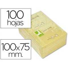 Bloc de notas adhesivas quita y pon q-connect 76x102 mm con 100 hojas