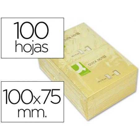 Bloc de notas adhesivas quita y pon q-connect 76x102 mm con 100 hojas