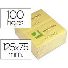 Bloc de notas adhesivas quita y pon q-connect 76x127 mm con 100 hojas