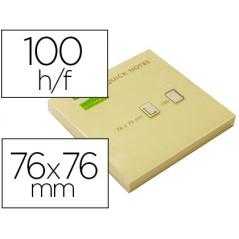 Bloc de notas adhesivas quita y pon q-connect 76x76 mm con 100 hojas