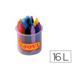 Lápices cera jovicolor -bote de 16 colores