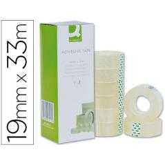 Cinta adhesiva q-connect transparente 33 mt x 19 mm