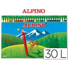 Lápices de colores alpino 659 30 colores -caja de cartón