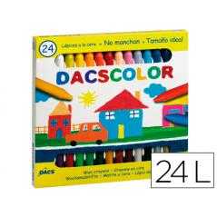 Lápices cera dacscolor caja de 24 colores