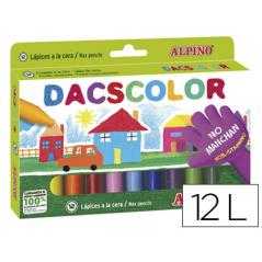 Lápices cera dacscolor caja de 12 colores