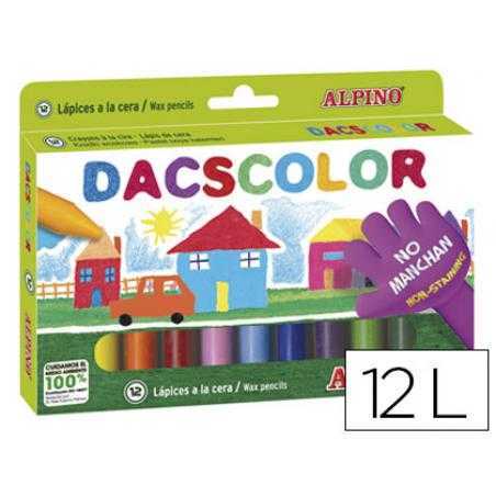 Lápices cera dacscolor caja de 12 colores