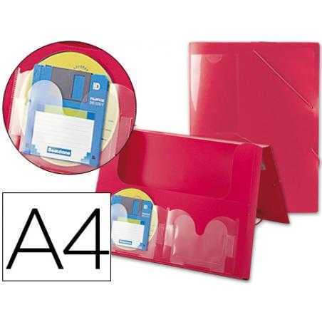 Carpeta liderpapel portadocumentos polipropileno din a4 roja lomo 50 mm