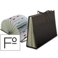 Carpeta fuelle liderpapel folio carton forrado negra