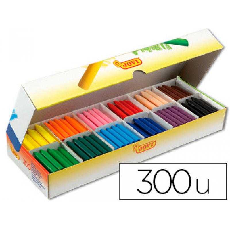 Lápices cera jovicolor -caja con 300 lápices surtidos