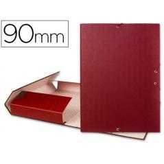 Carpeta proyectos liderpapel folio lomo 90mm carton forrado roja