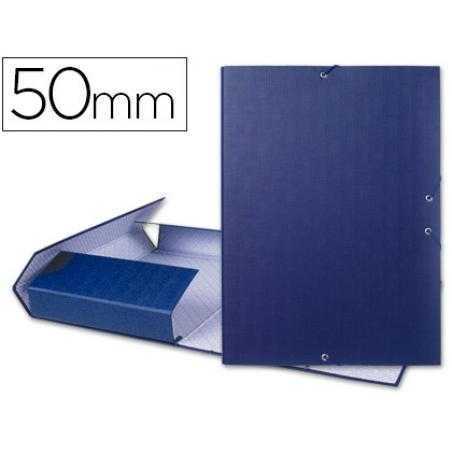 Carpeta proyectos liderpapel folio lomo 50mm carton forradoazul