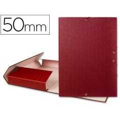 Carpeta proyectos liderpapel folio lomo 50mm carton forradoroja
