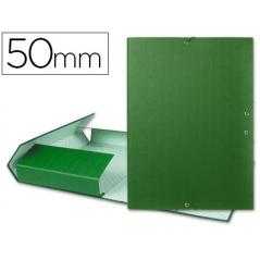 Carpeta proyectos liderpapel folio lomo 50mm carton forradoverde