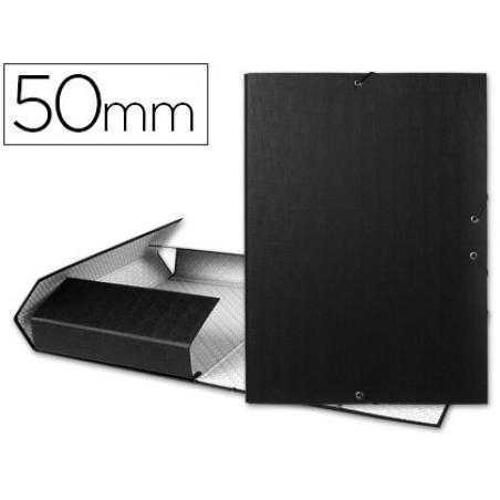 Carpeta proyectos liderpapel folio lomo 50mm carton forradonegra