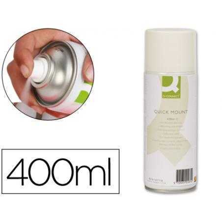 Pegamento q-connect spray quick mount adhesivo reposicionable bote de 400 ml