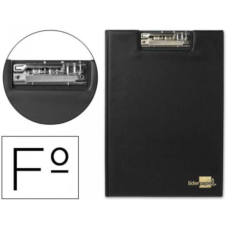 Carpeta liderpapel miniclip superior folio plastico negro