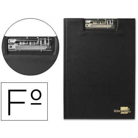 Carpeta liderpapel miniclip superior folio plastico negro