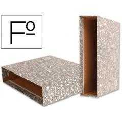 Caja archivador liderpapel classic red folio gris