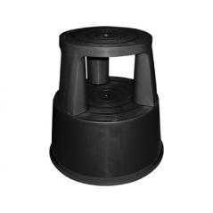 Taburete q-connect ruedas retractiles tres ruedas dos niveles color negro