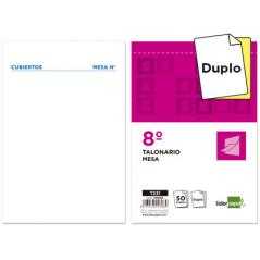Talonario liderpapel camarero mesa octavo original y copia 231 papel autocopiante