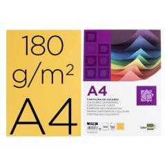Cartulina liderpapel a4 180g/m2 oro paquete de 100